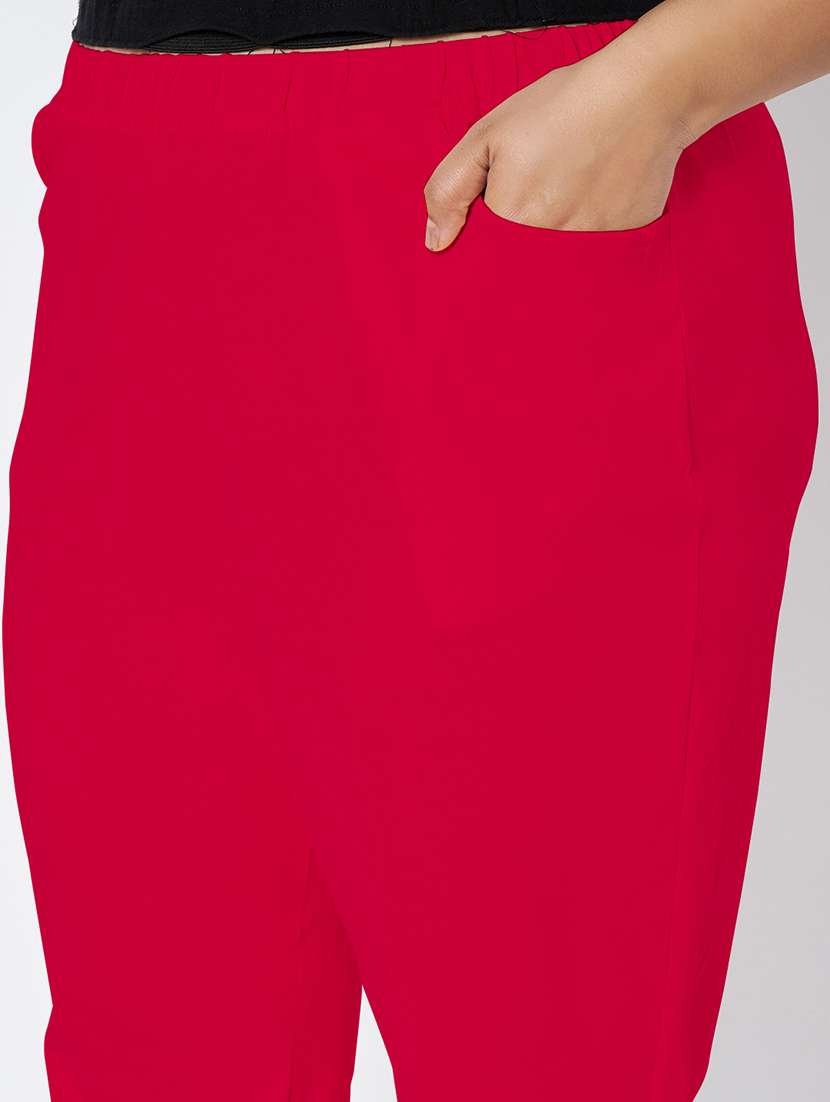 women plus size solid mid rise capri - 22109459 -  Standard Image - 6