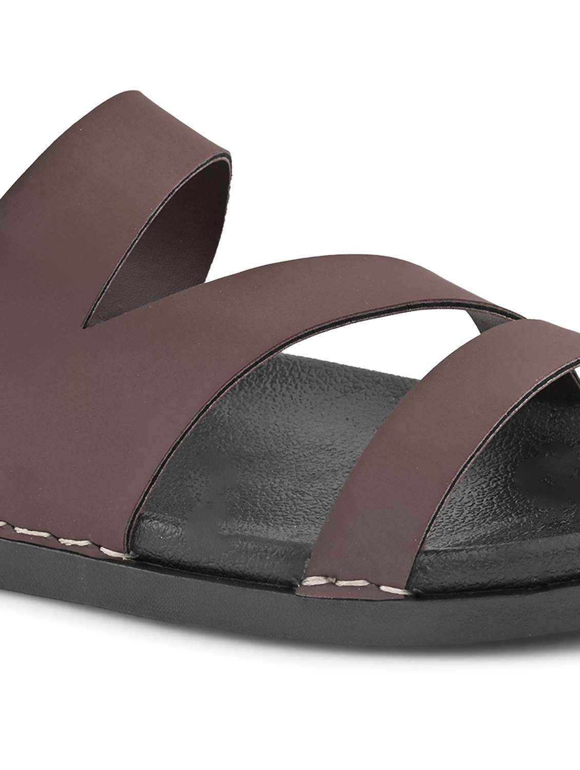 men brown slip on sandal - 22109471 -  Standard Image - 4