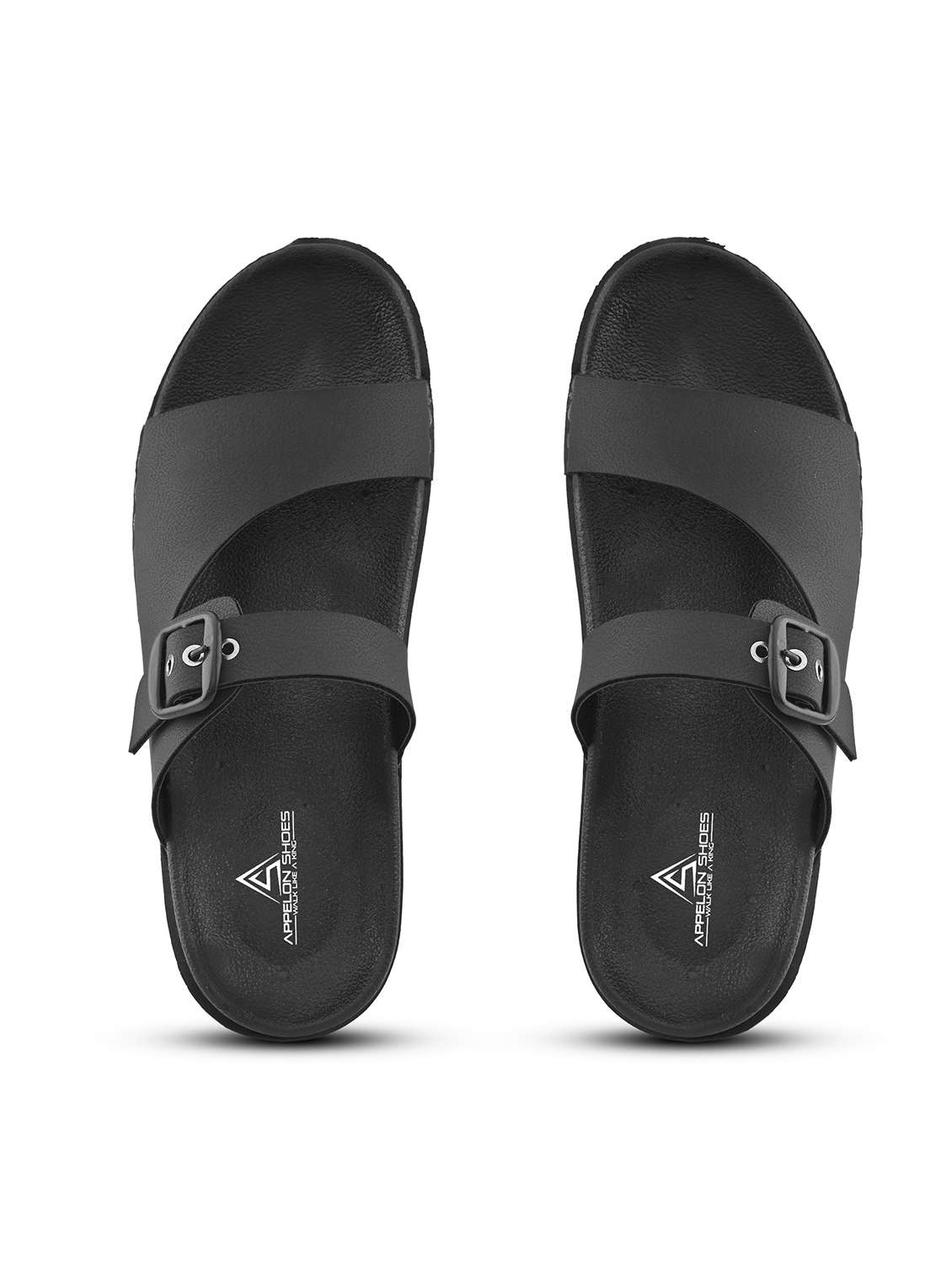 men black slip on sandal - 22109473 -  Standard Image - 4