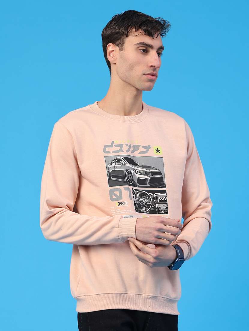 men printed long sleeve sweatshirt - 22110571 -  Standard Image - 1