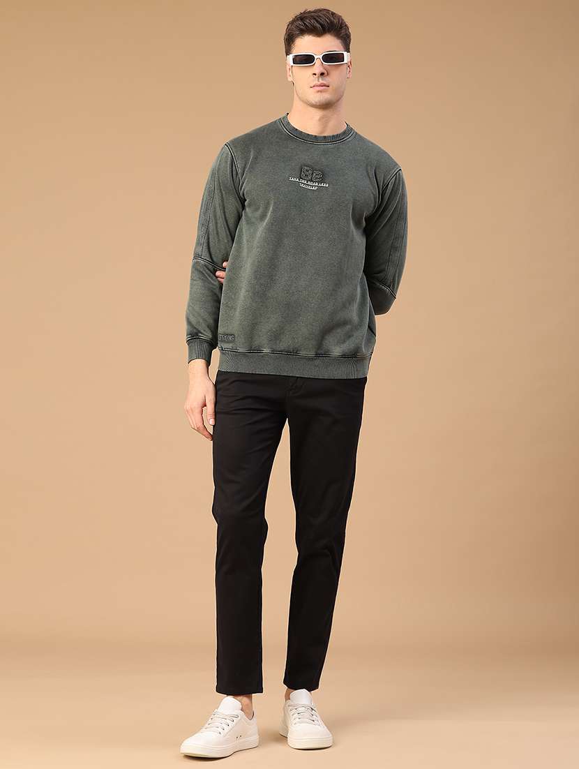 men solid mid rise casual chino - 22110702 -  Standard Image - 4