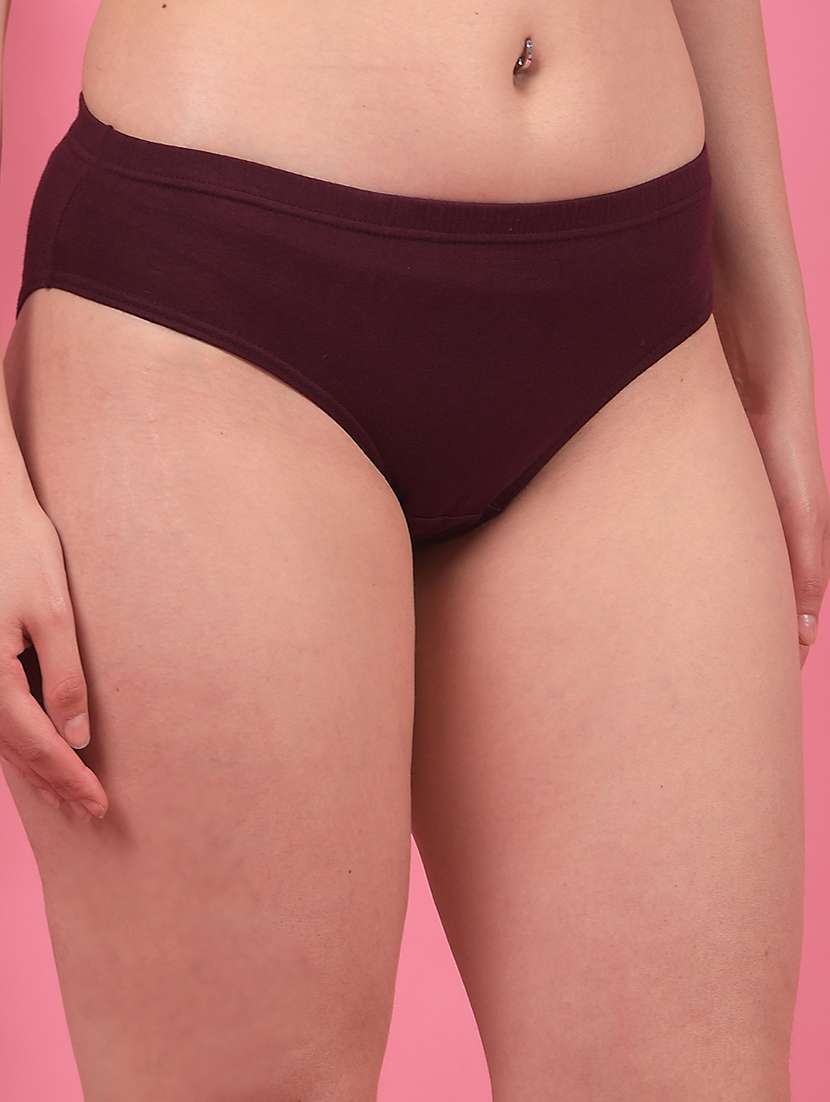 women pack of 3 solid hipster panty - 22112141 -  Standard Image - 1