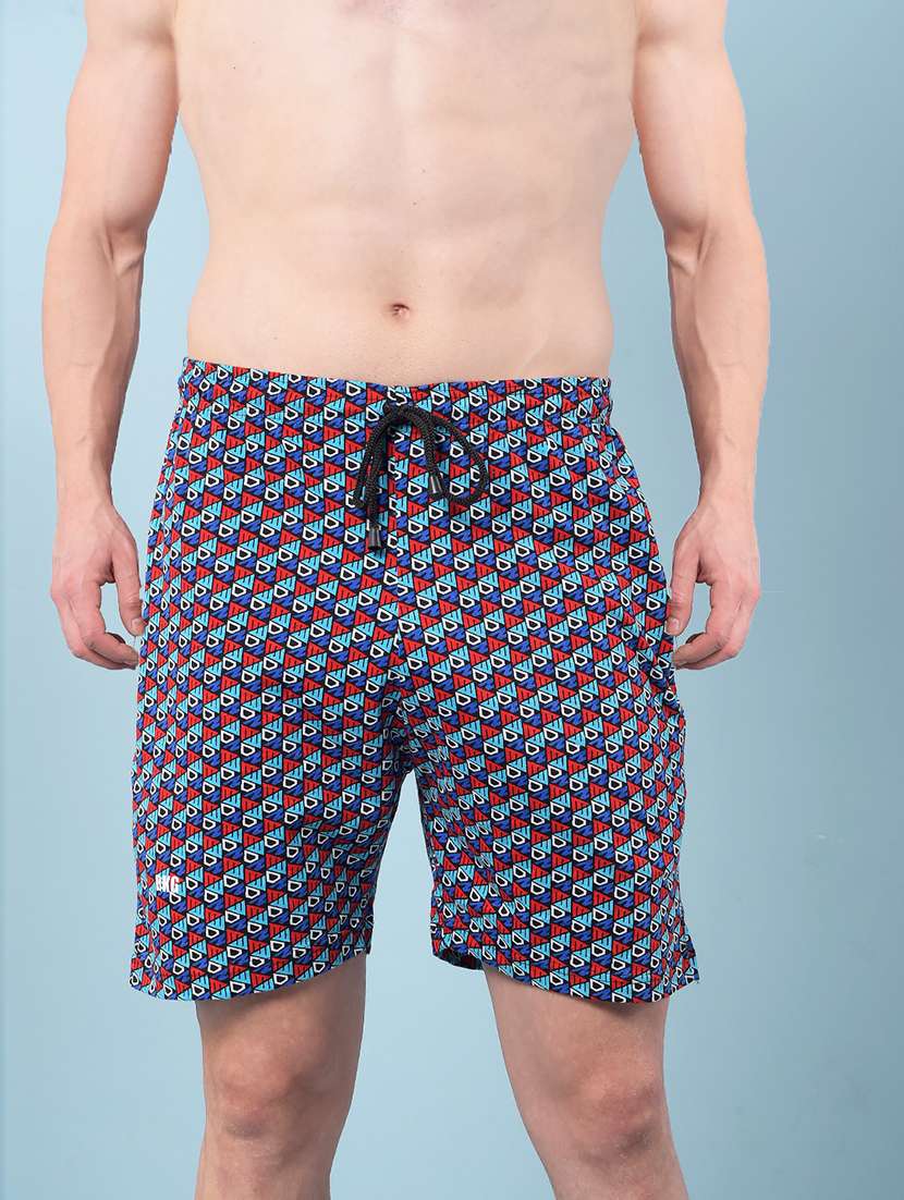men printed mid rise regular fit bermuda shorts - 22112159 -  Standard Image - 1