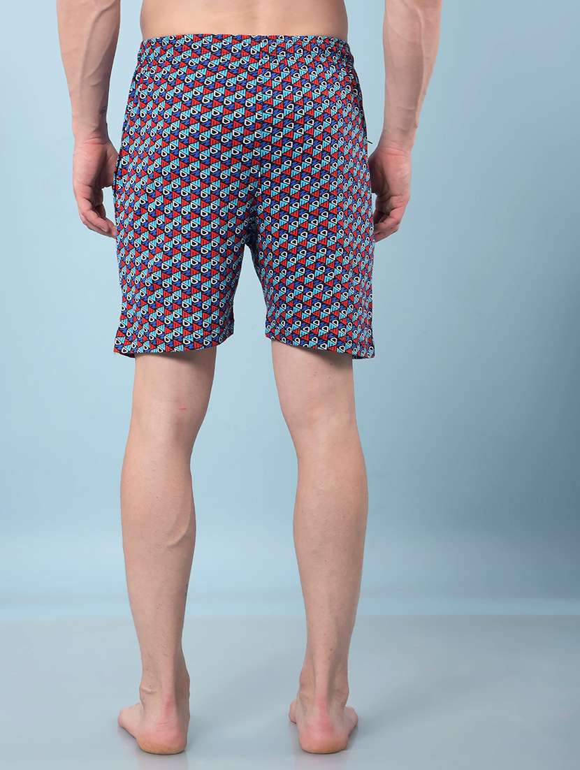 men pack of 2 printed mid rise regular fit bermuda shorts - 22112160 - Standard Image - 1