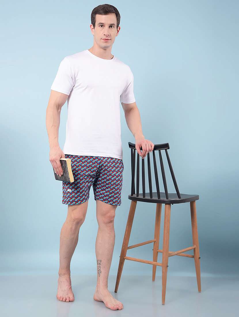 men pack of 2 printed mid rise regular fit bermuda shorts - 22112160 - Standard Image - 4