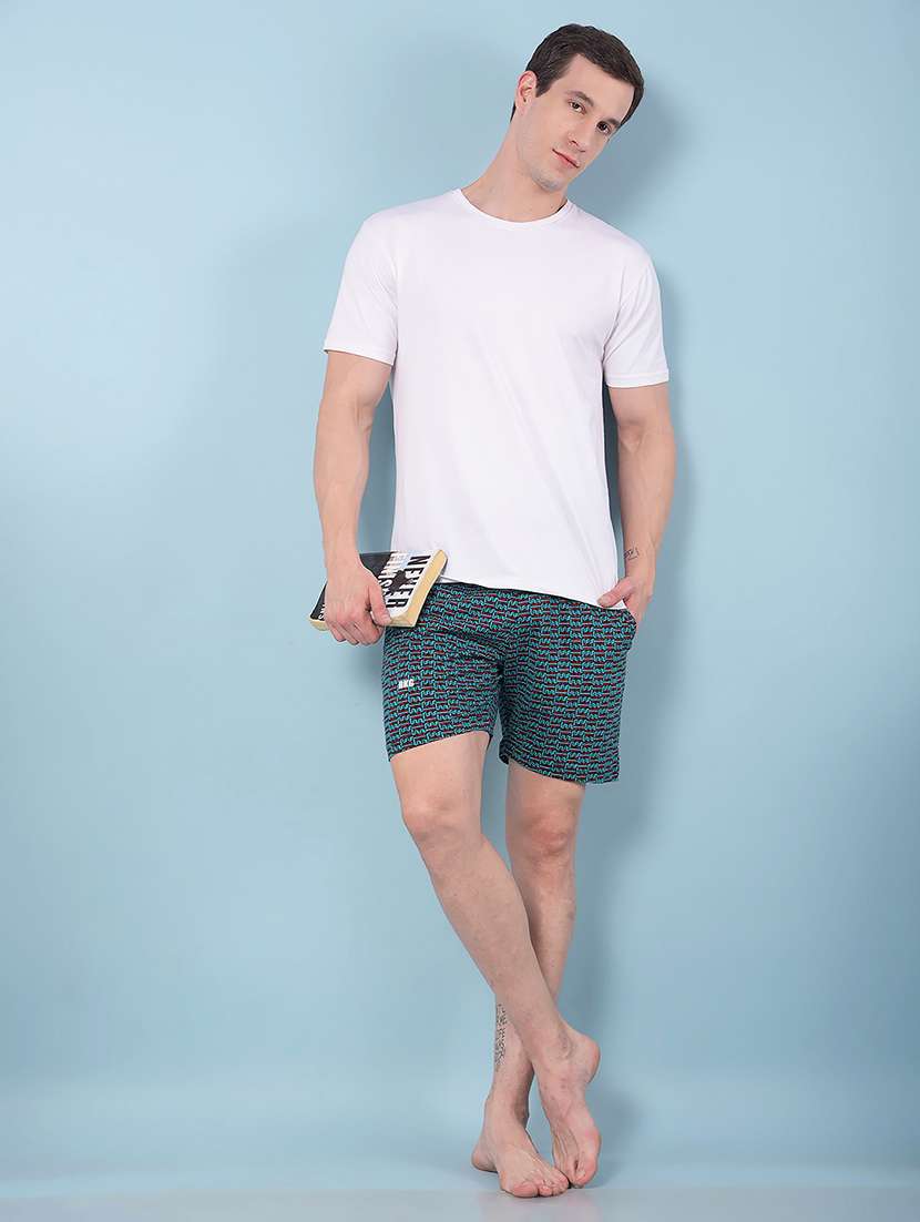 men pack of 2 printed mid rise regular fit bermuda shorts - 22112162 - Standard Image - 4