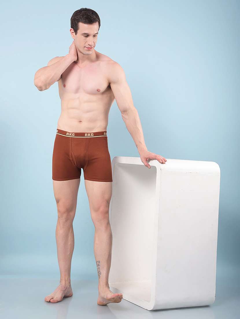 men pack of 7 solid low rise trunk - 22112190 -  Standard Image - 4