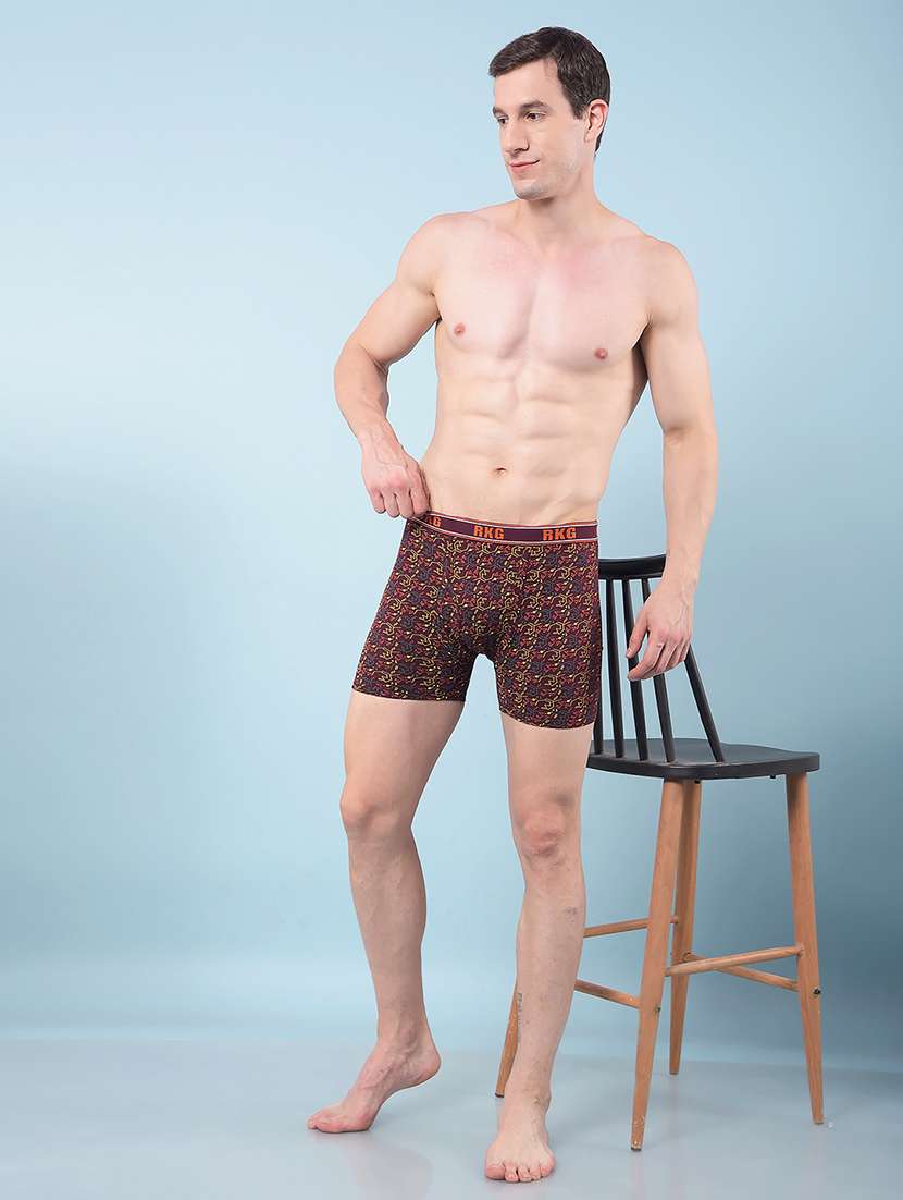 men pack of 3 printed low rise trunk - 22112199 -  Standard Image - 4