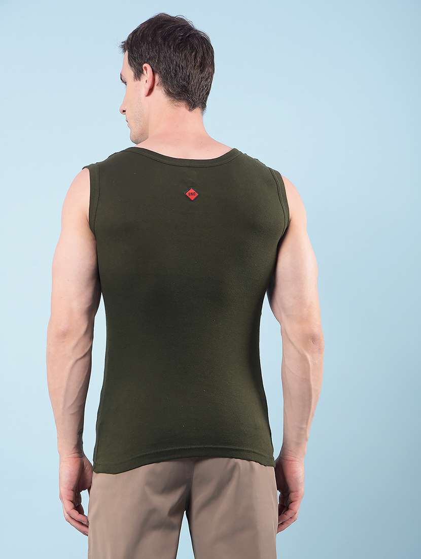 men pack of 2 round neck vest - 22112223 -  Standard Image - 4