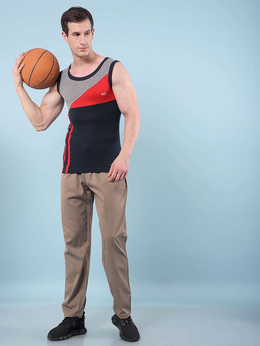 men pack of 5 round neck vest - 22112227 -  Standard Image - 4