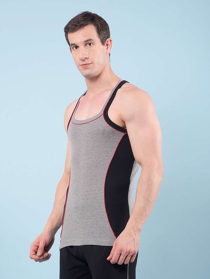 men pack of 10 color block sleeveless vest - 22112230 - Standard Image - 1