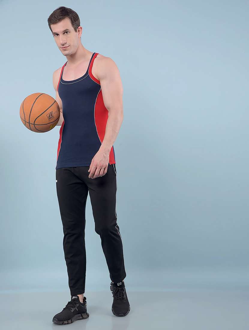 men pack of 10 color block sleeveless vest - 22112230 - Standard Image - 4