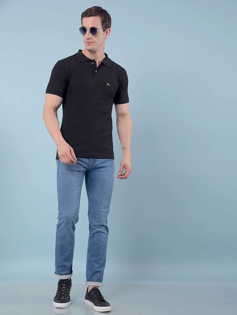 men solid short sleeve regular fit polo t-shirt - 22112278 - Standard Image - 4