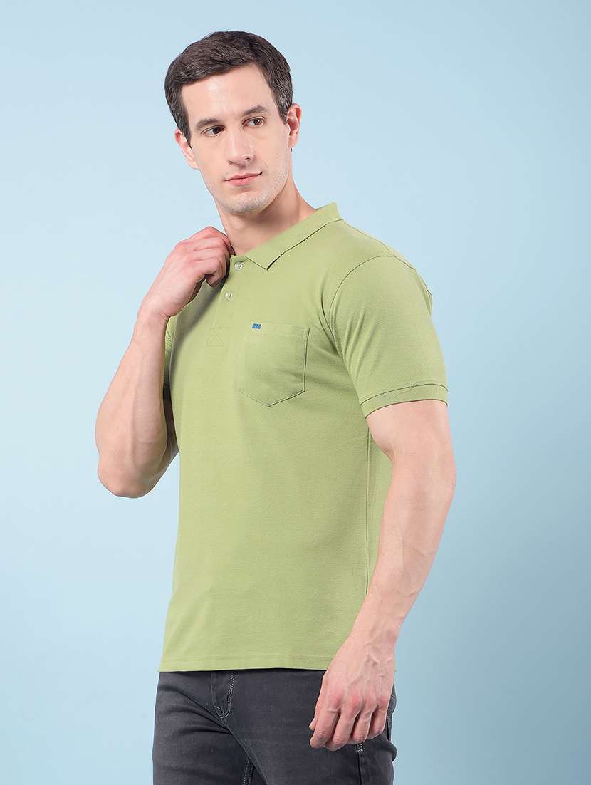 men solid short sleeve regular fit polo t-shirt - 22112280 - Standard Image - 1