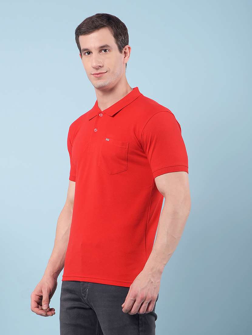 men solid short sleeve regular fit polo t-shirt - 22112281 - Standard Image - 1