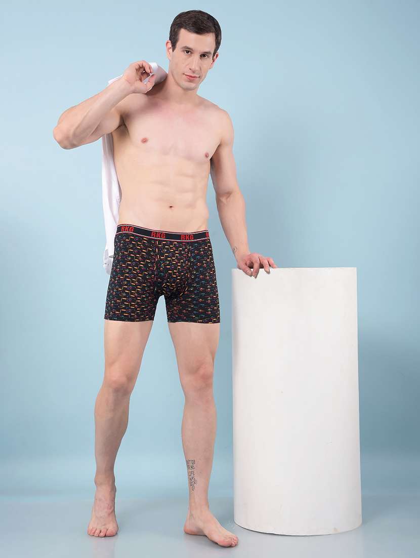 men pack of 5 printed low rise trunk - 22112292 - Standard Image - 4