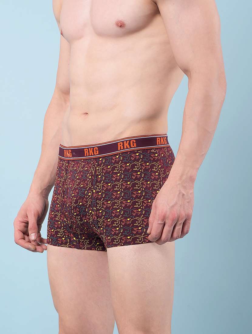 men pack of 2 printed low rise trunk - 22112294 -  Standard Image - 1