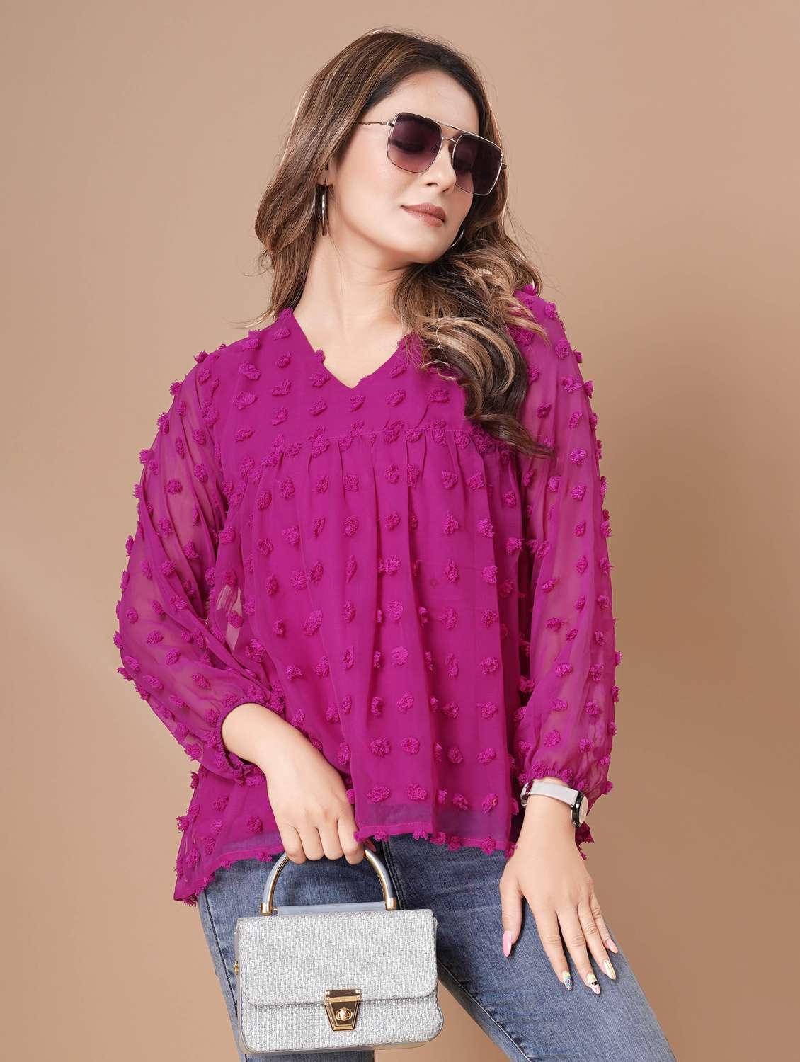 women self designed long sleeve top