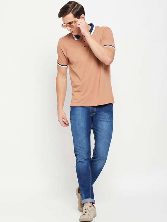 men solid short sleeve regular fit polo t-shirt - 22112486 -  Standard Image - 4