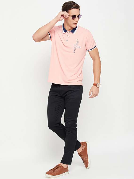 men solid short sleeve regular fit polo t-shirt - 22112488 -  Standard Image - 4