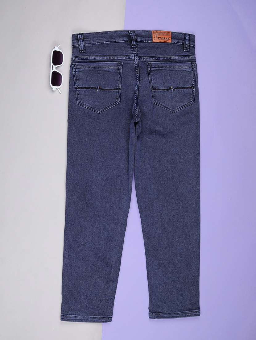 boys solid mid rise slim fit jean - 22129534 -  Standard Image - 1