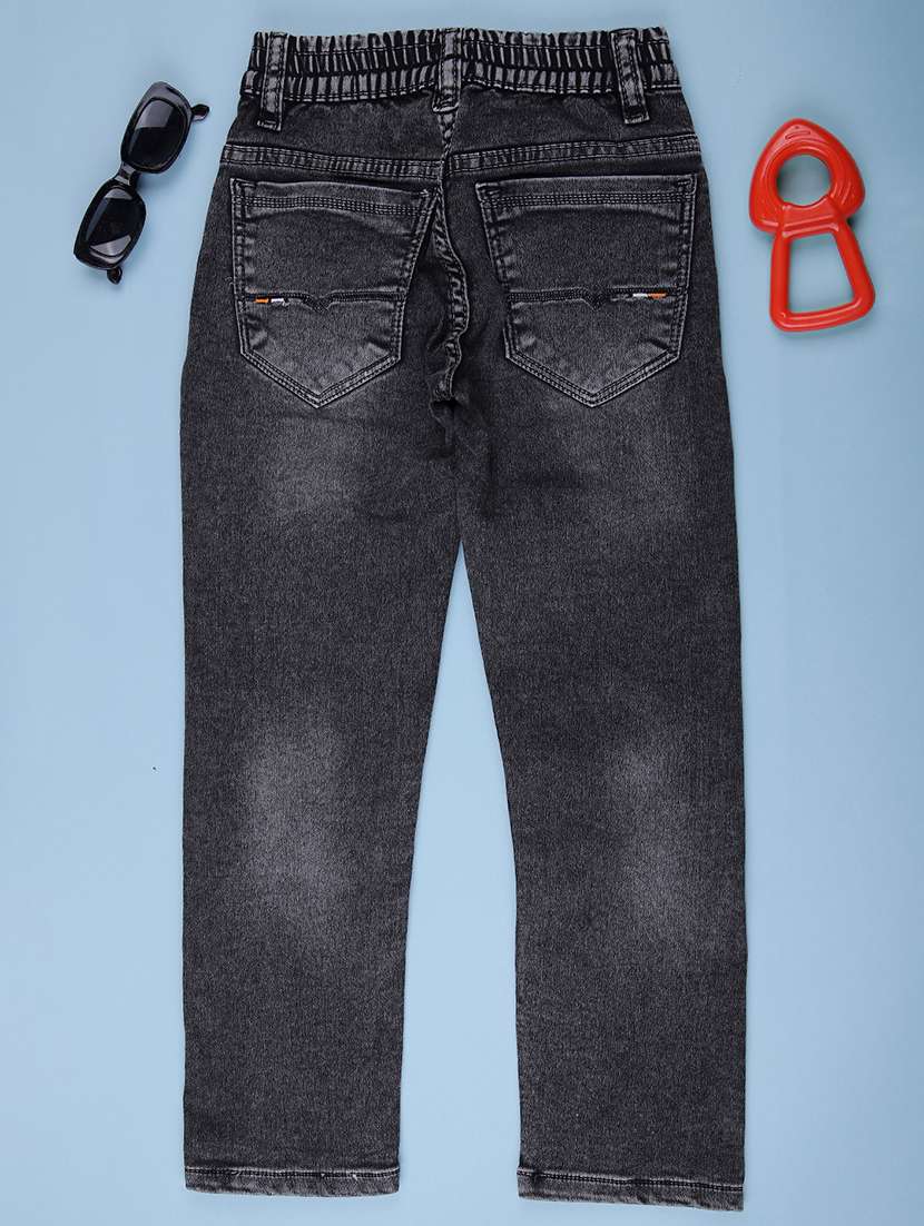 boys solid mid rise slim fit jean - 22129553 -  Standard Image - 1
