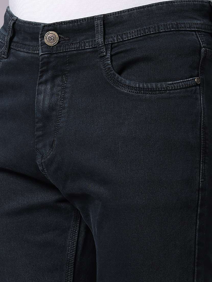 men plain mid rise full length jeans - 22129614 -  Standard Image - 4