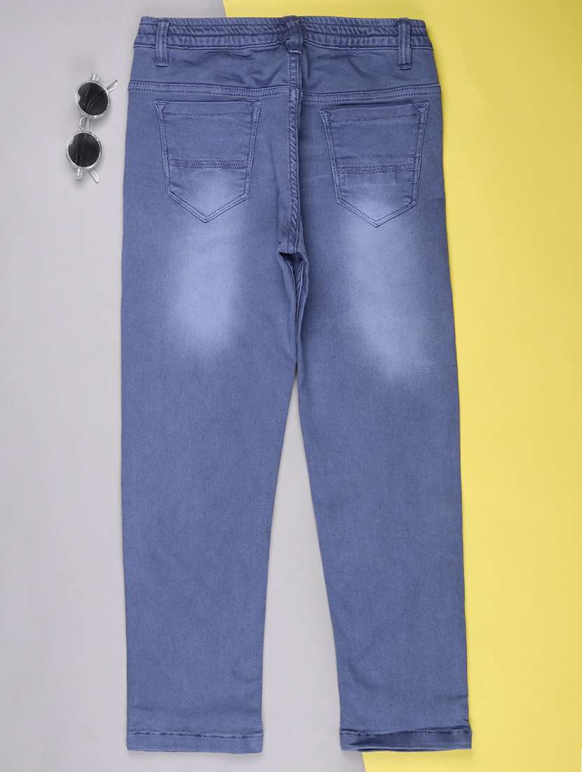 boys solid mid rise slim fit jean - 22129821 -  Standard Image - 1