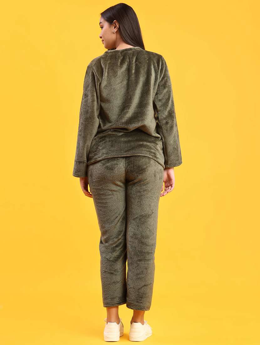 women solid nightwear pyjama set - 22131010 -  Standard Image - 4