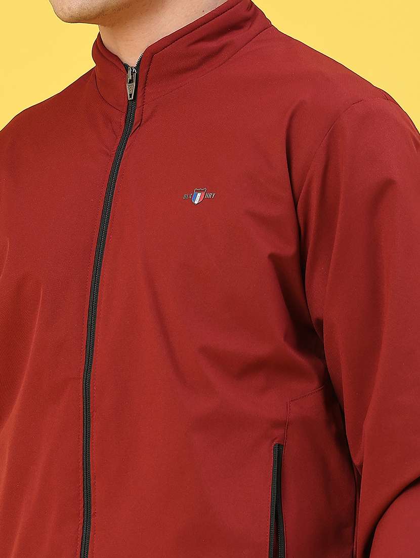 men solid long sleeve bomber jacket - 22131016 -  Standard Image - 4