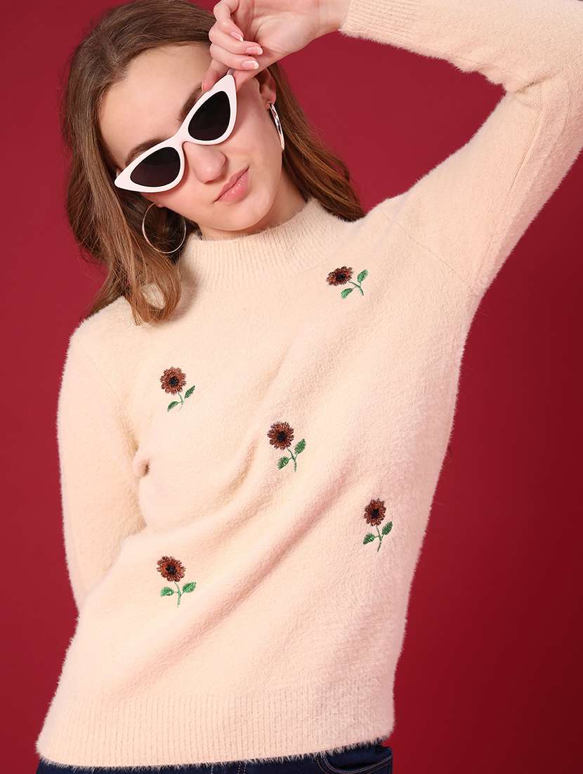 women floral long sleeve pullover