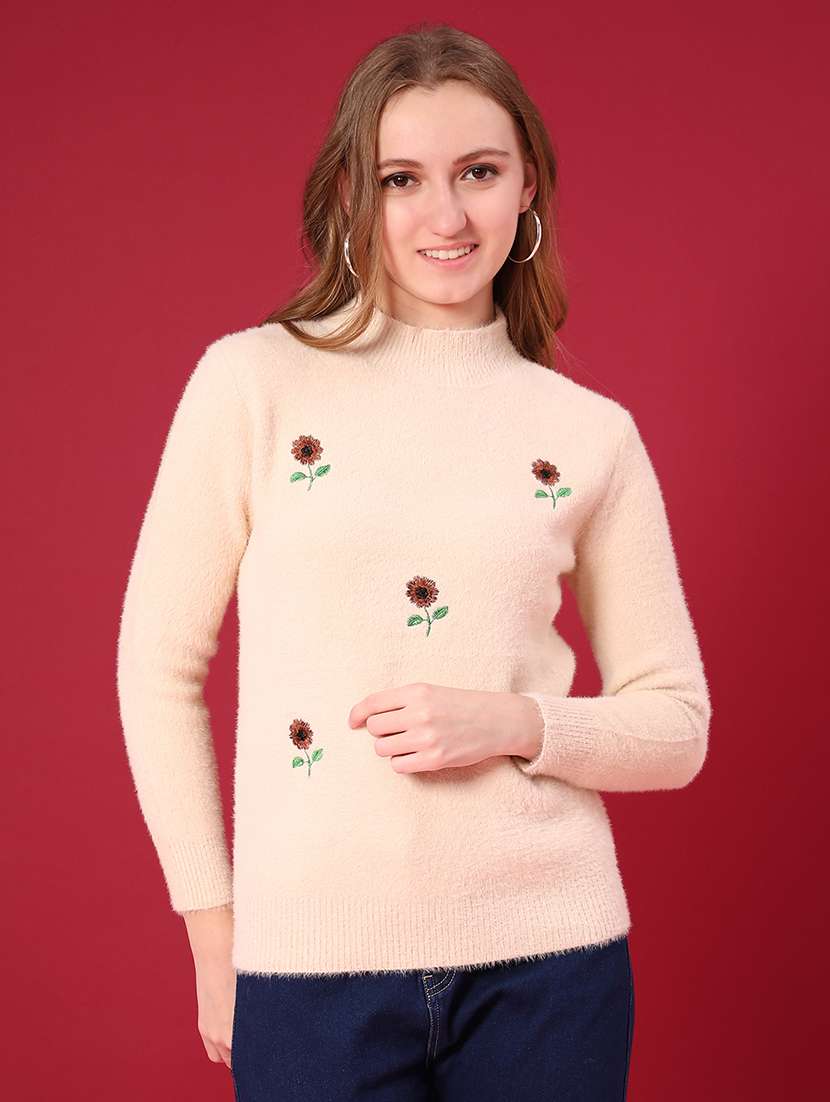 women floral long sleeve pullover - 22131420 -  Standard Image - 1