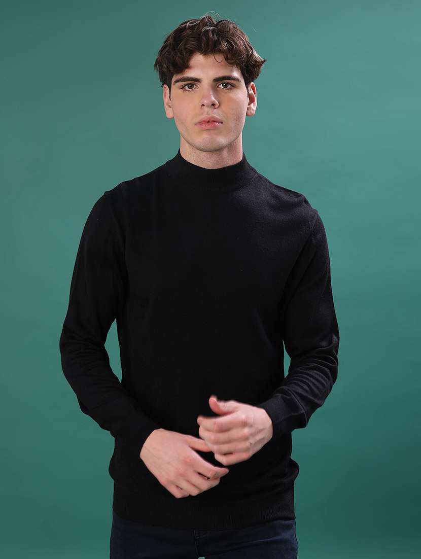 men solid long sleeve regular fit pullover - 22131568 -  Standard Image - 1