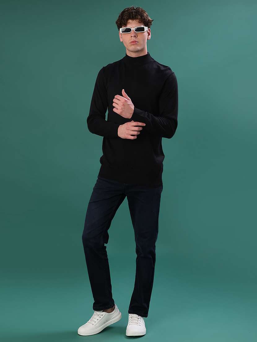 men solid long sleeve regular fit pullover - 22131568 -  Standard Image - 4