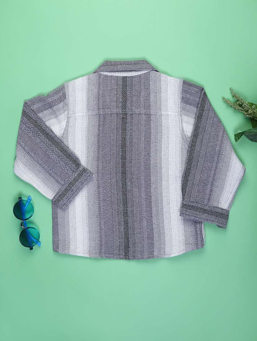 boys striped long sleeve casual shirt - 22135595 -  Standard Image - 1