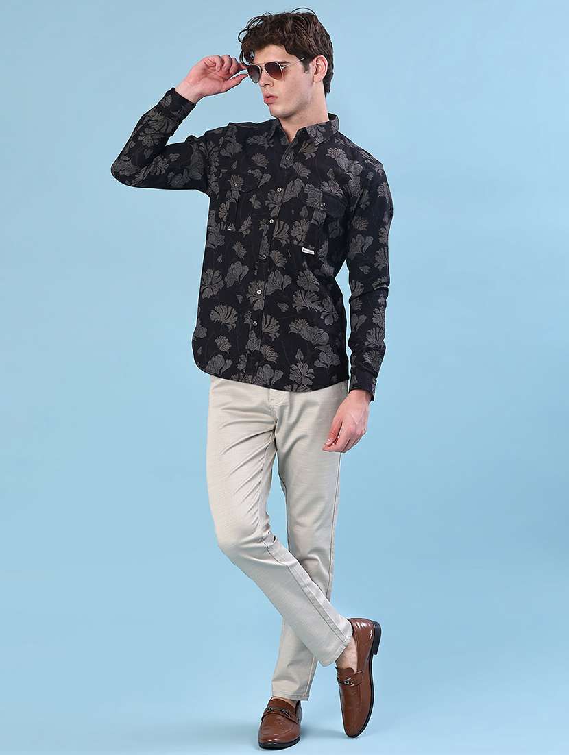 men solid mid rise chinos casual trouser - 22135604 -  Standard Image - 4