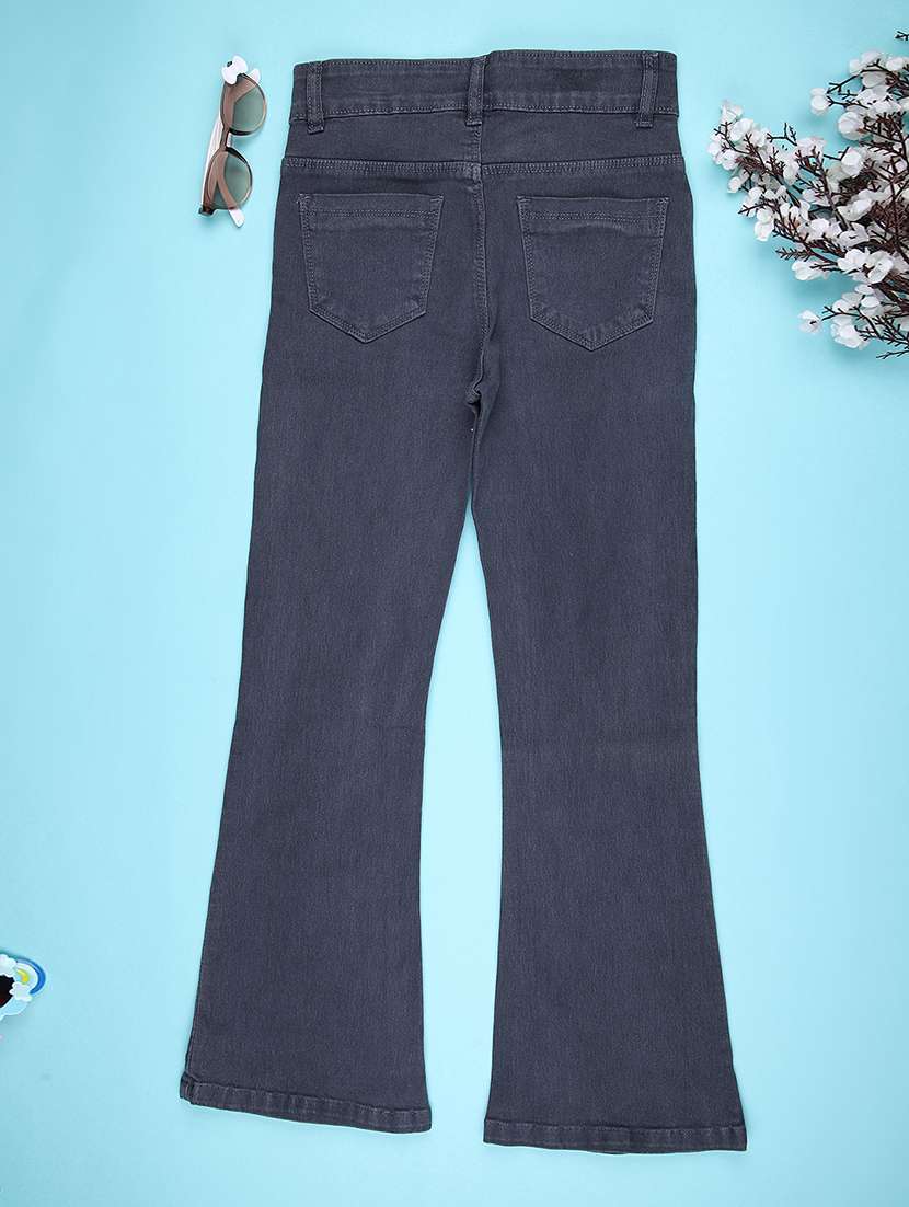 girls plain mid rise bootcut jeans - 22135642 -  Standard Image - 1