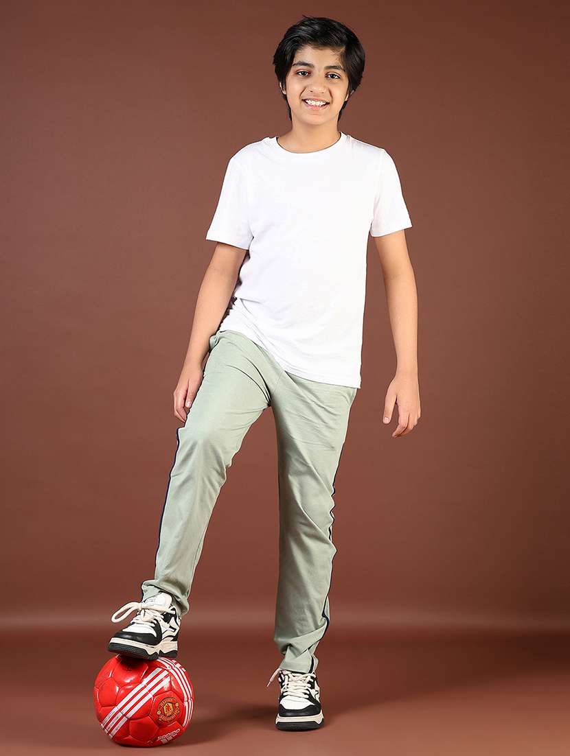 boys solid mid rise track pant - 22136765 -  Standard Image - 4