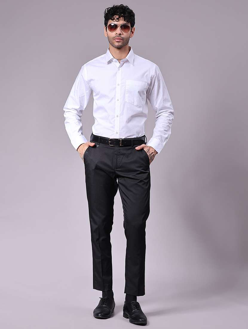 men solid collared long sleeve shirt - 22137238 -  Standard Image - 4