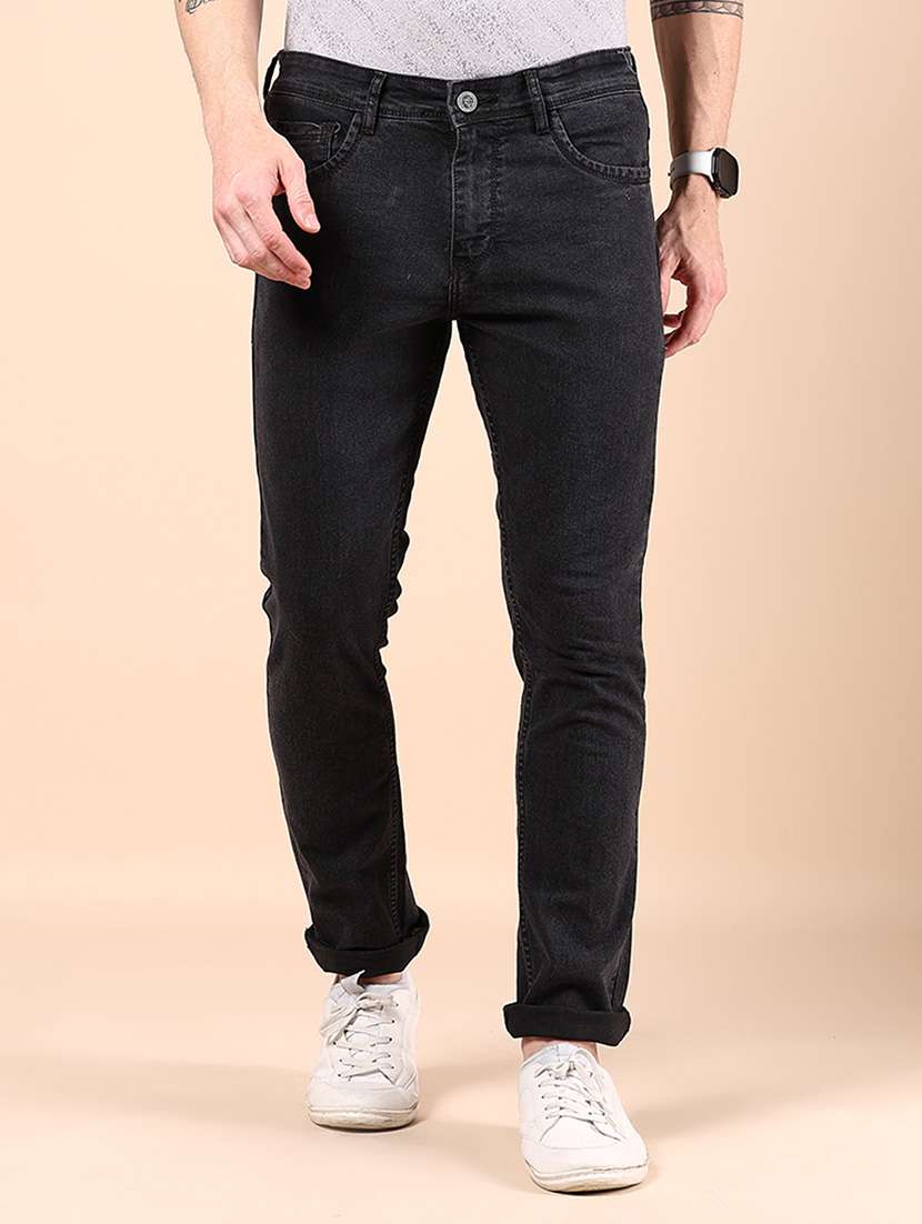 men plain mid rise full length jean - 22137730 -  Standard Image - 1