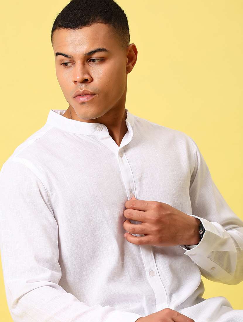men solid long sleeve regualr fit casual shirt - 22137971 -  Standard Image - 1