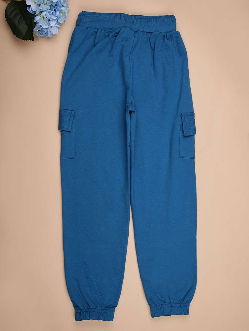 boys solid mid rise cargo jogger - 22138042 -  Standard Image - 1