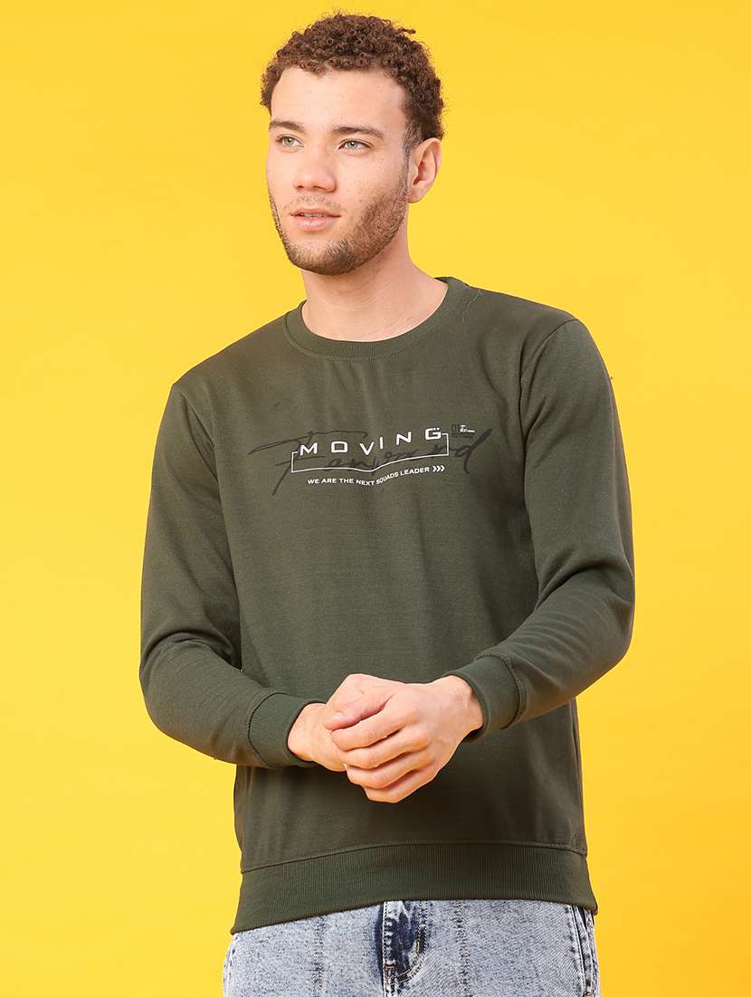 men chest print long sleeve regular fit sweatshirt - 22138409 -  Standard Image - 1
