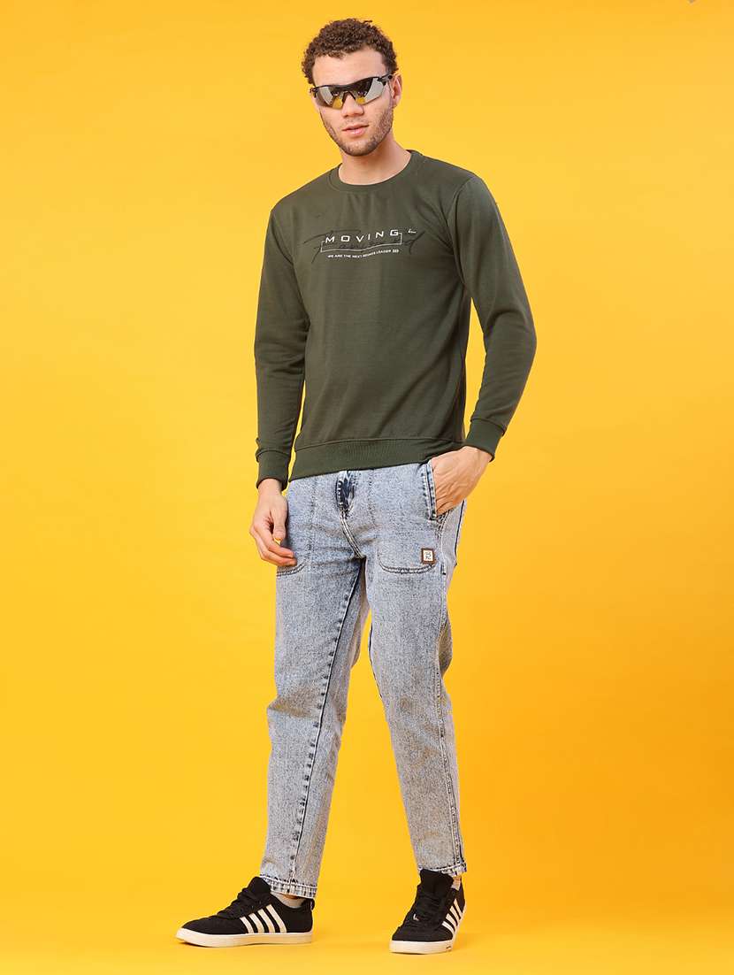 men chest print long sleeve regular fit sweatshirt - 22138409 -  Standard Image - 4