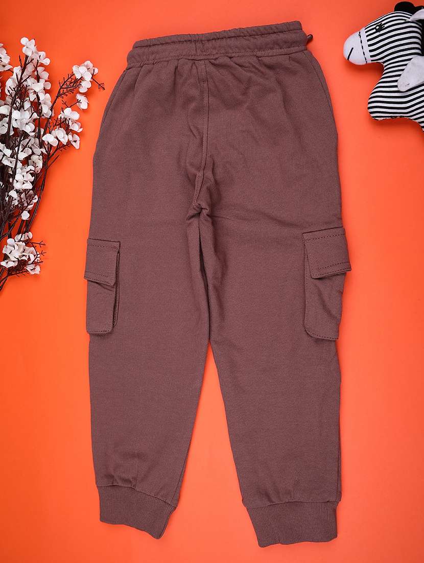 boys solid mid rise cargo - 22138426 -  Standard Image - 1