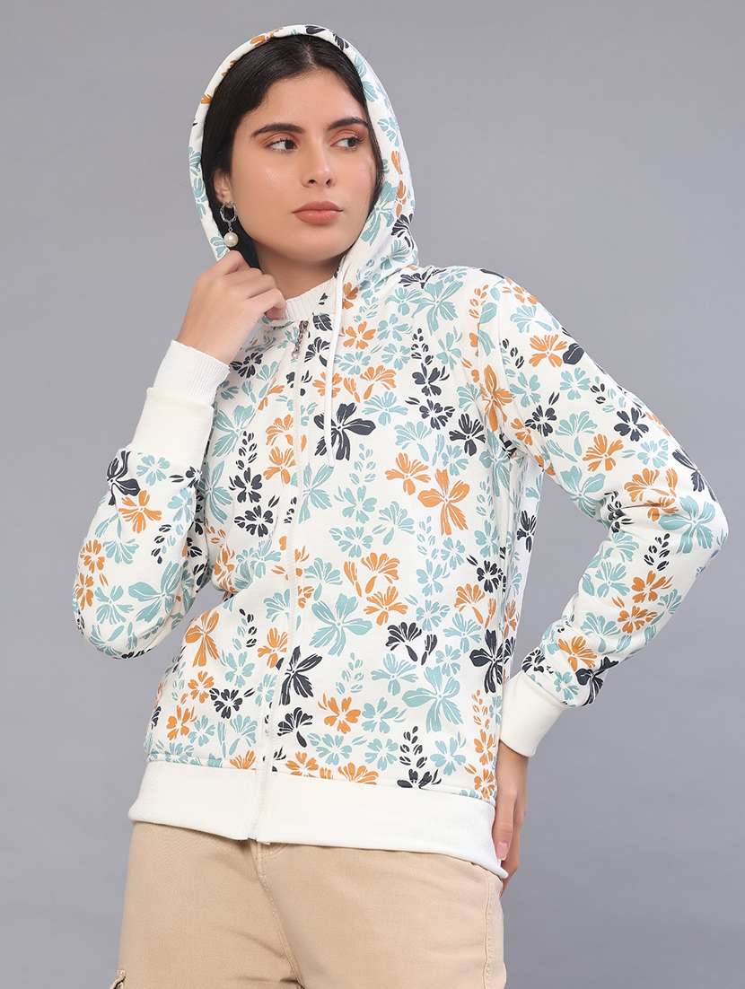 women floral printed long sleeve sweatshirt - 22138640 -  Standard Image - 1