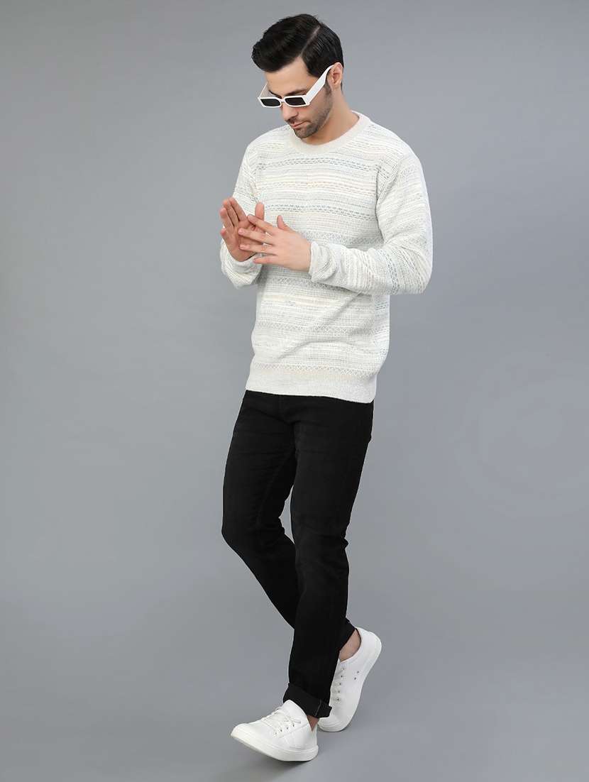 men self design long sleeve regular fit pullover  - 22139098 -  Standard Image - 4