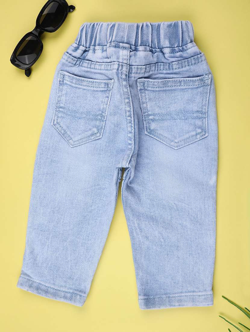 boys solid mid rise jeans - 22139162 -  Standard Image - 1