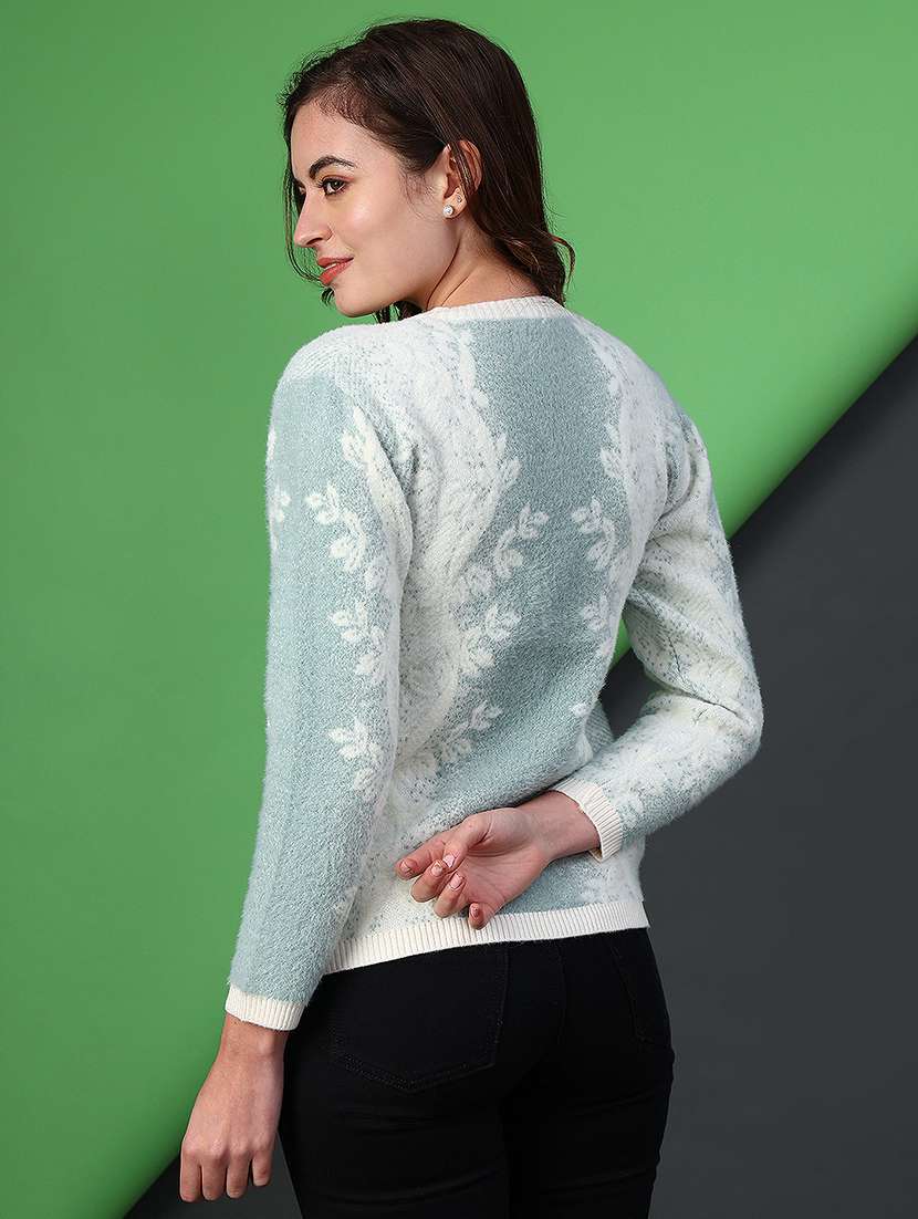 women self design long sleeve cardigan - 22139378 -  Standard Image - 4