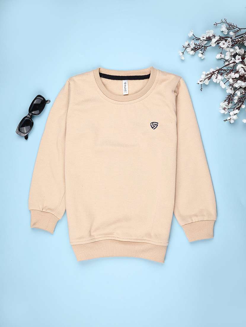 boys solid long sleeve sweatshirt